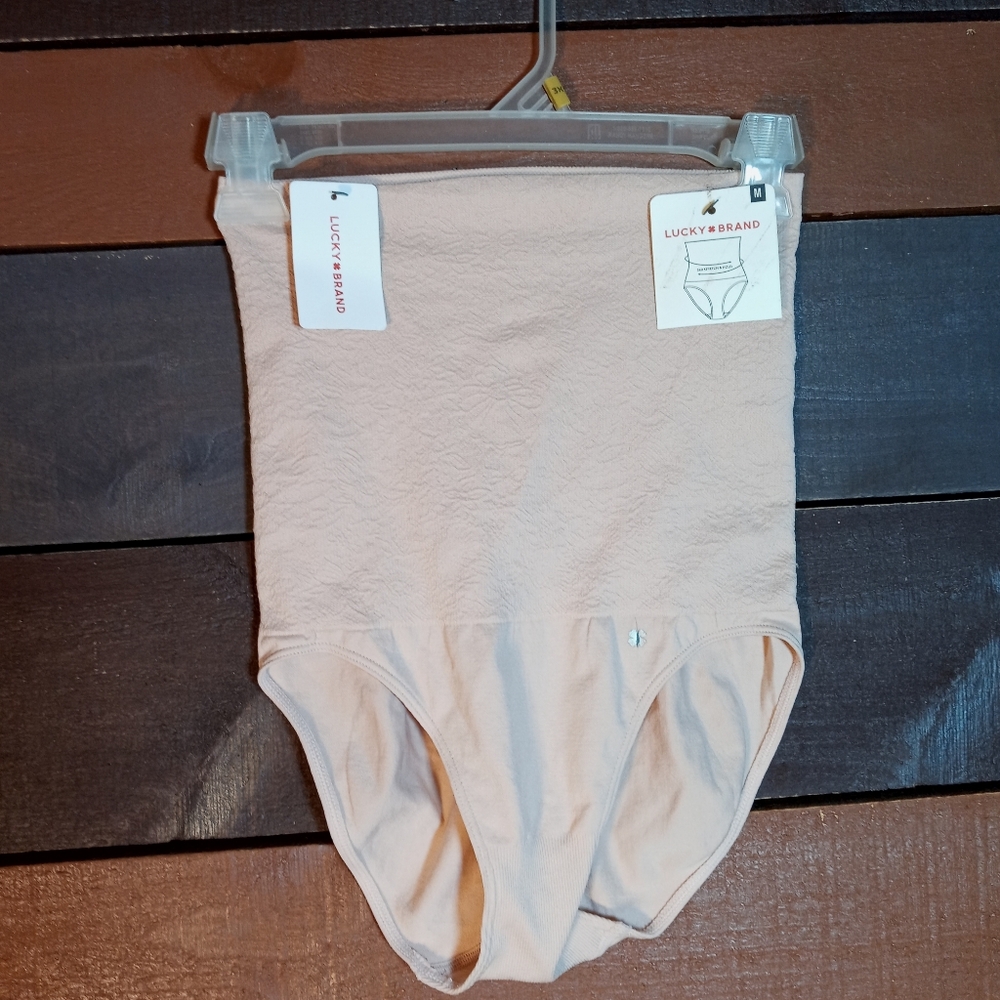 NWT Medium Lucky Brand Medium Beige High Waisted Shaper Brief